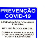 Placa Look 20X30Cm (Prevencao Covid-19) - Kit C/5 Pecas
