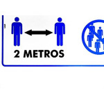 Placa Look 20X30Cm (Distancia Obrigatoria 2M) - Kit C/5 Pecas