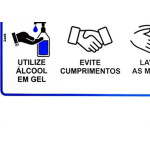 Placa Look 20X30Cm (Evite Cumprimentos) - Kit C/5 Pecas