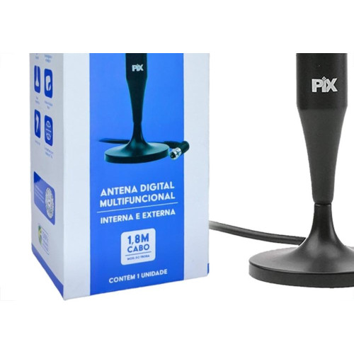 Antena Interna/Externa Pix Digital Com Ima 1,8M Com Cabo