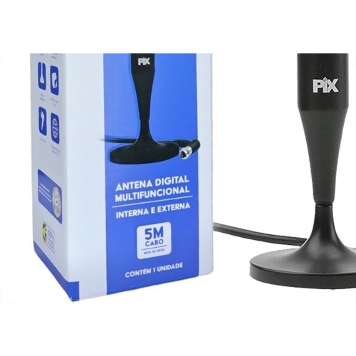 Antena Interna/Externa Pix Digital Com Ima 5M Com Cabo