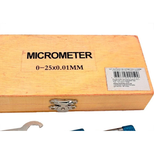 Micrometro Externo Eda 0 - 25Mm - 1Zt