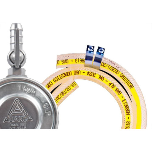Regulador Gas Alianca Medio 504/01 Com Mangueira 1,20M