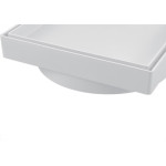Ralo Invisivel Quadrado Estrela 15X15Cm Branco