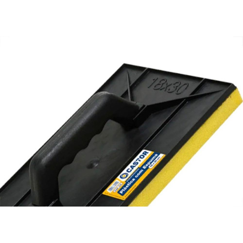 Desempenadeira Plastica Castor Com Espuma 18 X 30Cm - 122