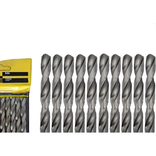 Broca Aco Rapido Eda 7,5Mm - 0Cb - Kit C/10 Pecas