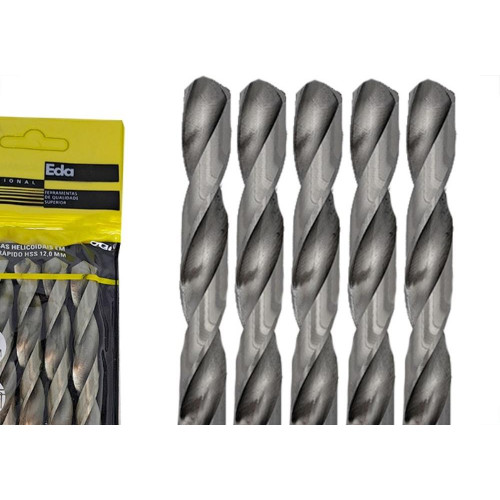 Broca Aco Rapido Eda 12,0Mm - 0Ck - Kit C/5 Pecas