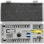 Kit Jogo Soquete Eda 1/4'' Com Catraca 40 Pecas - 3Fw