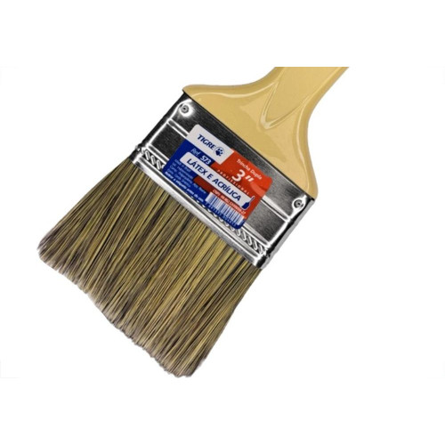 Pincel Trincha Pintura Tigre Ref.573 Tam.G 3'' Dupla - Kit C/12 Pecas