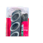 Extensao Daneva No Shock 3 Tomadas 45º Pp 2 Polos 0,75Mm Grafite - 3M - 1717