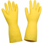 Luva Borracha Sanro Forrada Antiderrapante Light Amarela Xg - Kit C/10 Pares