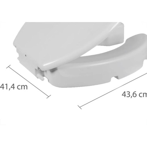Assento Sanitario Astra Com Acessibilidade Elevado 7,5Cm Com Trava Arco E Tampa - Tae7T/T