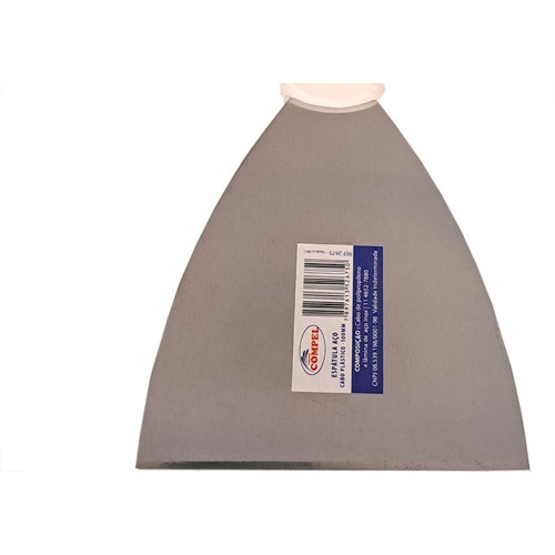 Espatula Compel Aco Inox Cabo Plastico 100Mm - Kit C/6 Pecas
