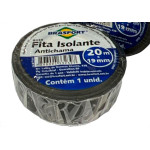 Fita Isolante Brasfort 20M Preta Antichama - 8239 - Kit C/10 Pecas