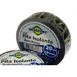 Fita Isolante Brasfort 20M Preta Antichama - 8239 - Kit C/10 Pecas