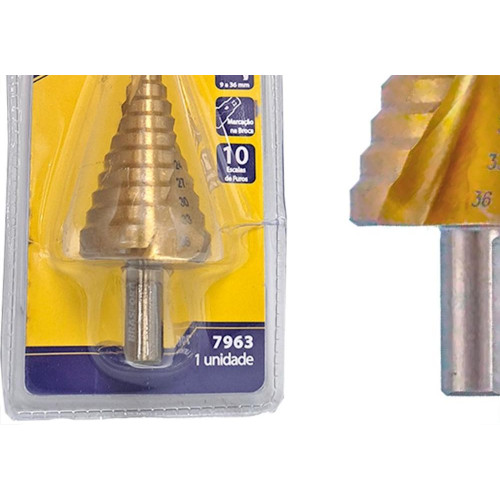 Broca Escalonada Brasfort 9 A 36Mm - 10 Etapas - 7963