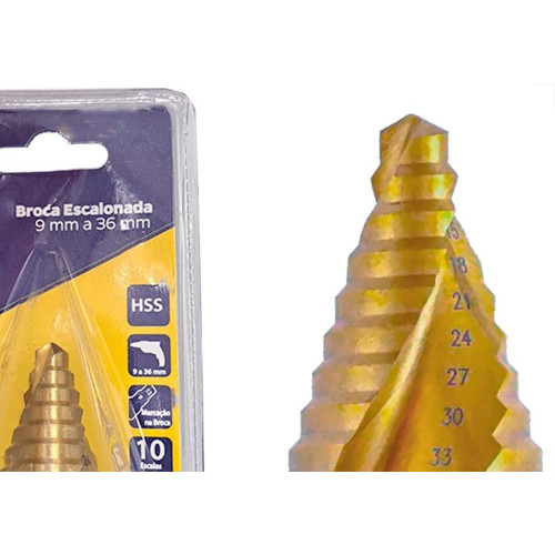 Broca Escalonada Brasfort 9 A 36Mm - 10 Etapas - 7963