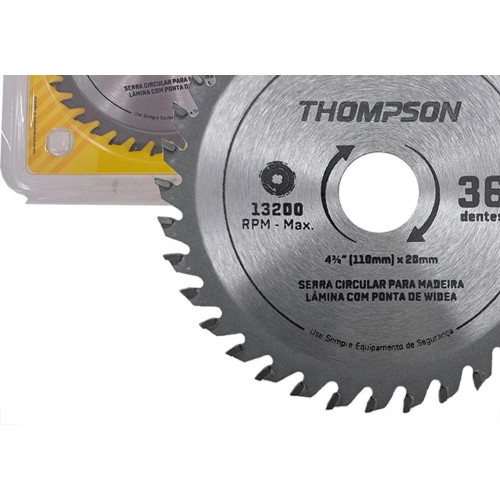 Serra Circular Widea Thompson 4.3/8''X 36 Dentes X 20Mm