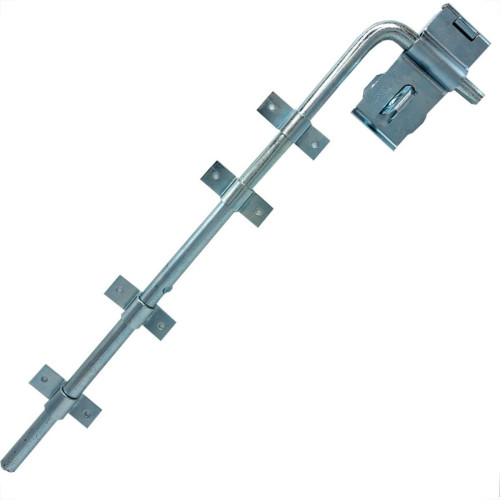 Ferrolho Redondo Para Portao Com Porta Cadeado Zincado Loth 30Cm - Kit C/6 Pecas