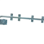 Ferrolho Redondo Para Portao Com Porta Cadeado Zincado Loth 50Cm - Kit C/6 Pecas
