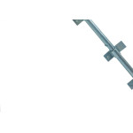 Ferrolho Redondo Para Portao Com Porta Cadeado Zincado Loth 50Cm - Kit C/6 Pecas