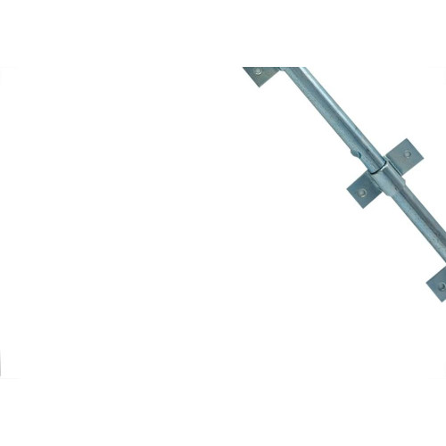 Ferrolho Redondo Para Portao Com Porta Cadeado Zincado Loth 50Cm - Kit C/6 Pecas