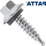Parafuso Auto Brocante Sextavado Com Arruela Patta   12Mm X 3.1/2'' - Kit C/2 Centos
