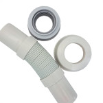 Tubo Ligacao Delflex Branco Abs Ajustavel+Spud