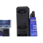 Filtro Linha Naticon 3 Tomadas 2P+T Preto