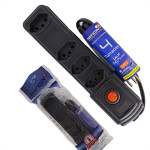 Filtro Linha Naticon 4 Tomadas 2P+T Preto