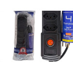 Filtro Linha Naticon 4 Tomadas 2P+T Preto