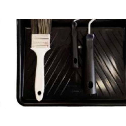 Kit Pintura Compel Com 4 Pecas - Bandeja + 2Rolos + Suporte