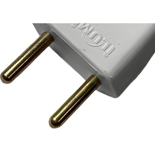 Pino Macho Ilumi 2 Polos 10A. Cinza - 1401Pct - Kit C/10 Pecas