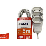 Extensao Daneva Sort 2 Polos Paralela 0,75Mm Cinza - 5M - 1514