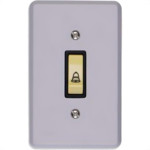 Conjunto Ilumi Cinza Com Placa 1 Tecla Campainha - 1313