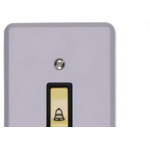Conjunto Ilumi Cinza Com Placa 1 Tecla Campainha - 1313