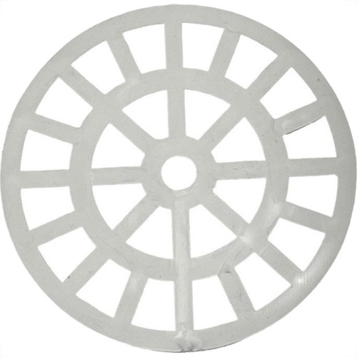 Grelha Plastica Redonda Branca Dacunha 10X10Cm - Kit C/10 Pecas