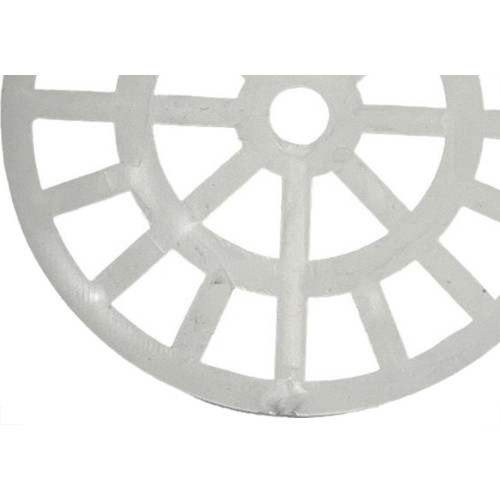 Grelha Plastica Redonda Branca Dacunha 10X10Cm - Kit C/10 Pecas