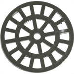 Grelha Plastica Redonda Cromada Dacunha 10X10Cm