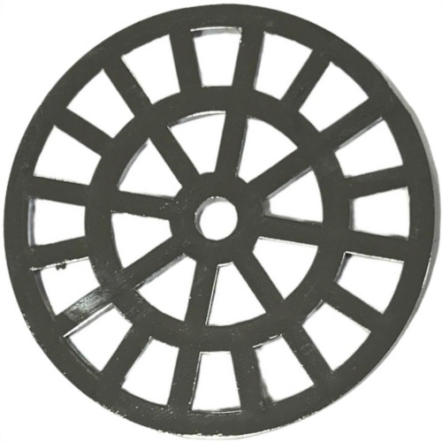 Grelha Plastica Redonda Cromada Dacunha 10X10Cm