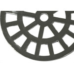 Grelha Plastica Redonda Cromada Dacunha 10X10Cm