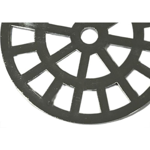 Grelha Plastica Redonda Cromada Dacunha 10X10Cm
