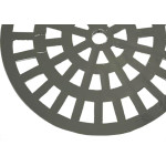 Grelha Plastica Redonda Cromada Dacunha 15X15Cm