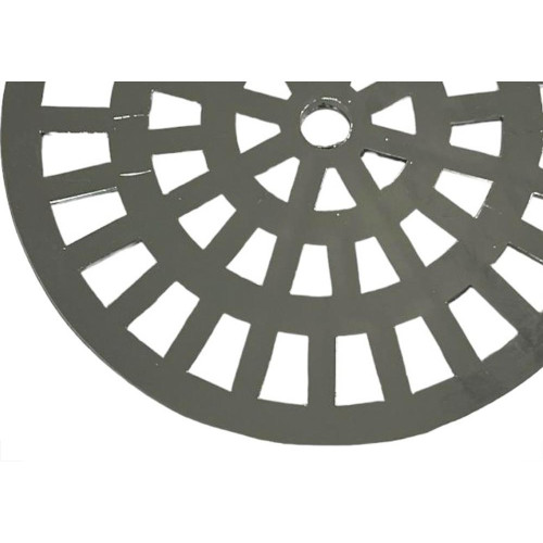 Grelha Plastica Redonda Cromada Dacunha 15X15Cm