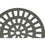 Grelha Plastica Redonda Cromada Dacunha 15X15Cm