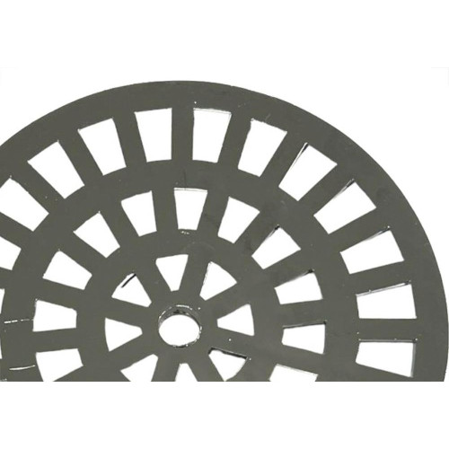 Grelha Plastica Redonda Cromada Dacunha 15X15Cm