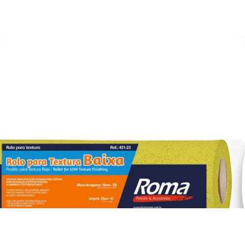 Rolo De Espuma Roma Textura Baixa 23Cm Sem Cabo - 431-23