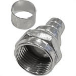 Conector Fio Coaxial Interneed Com Anel Rg59 Pacote Com 100 Pecas