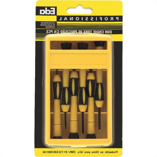 Chave Precisao Ponta Torx Eda Profissional Com 06 Pecas - 8Nh