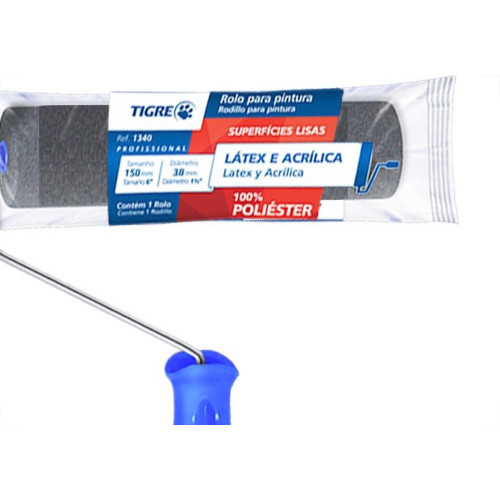 Rolo De Poliester Tigre Cinza 1340-15Cm - Kit C/12 Pecas